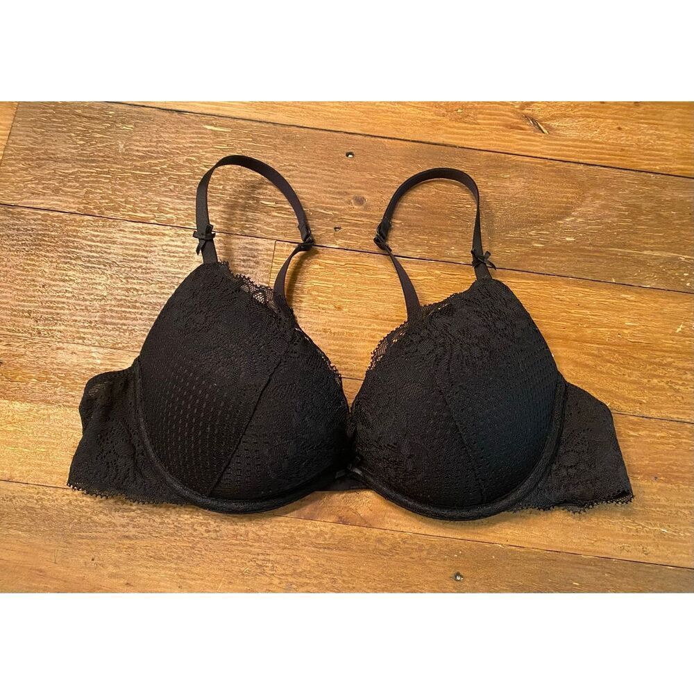 Aerie 34B black push-up bra sexy lace